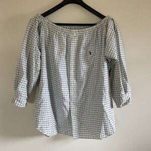 Urban Renewal Polo Ralph Lauren Off Shoulder One Of A Kind Top Shirt L Oversized